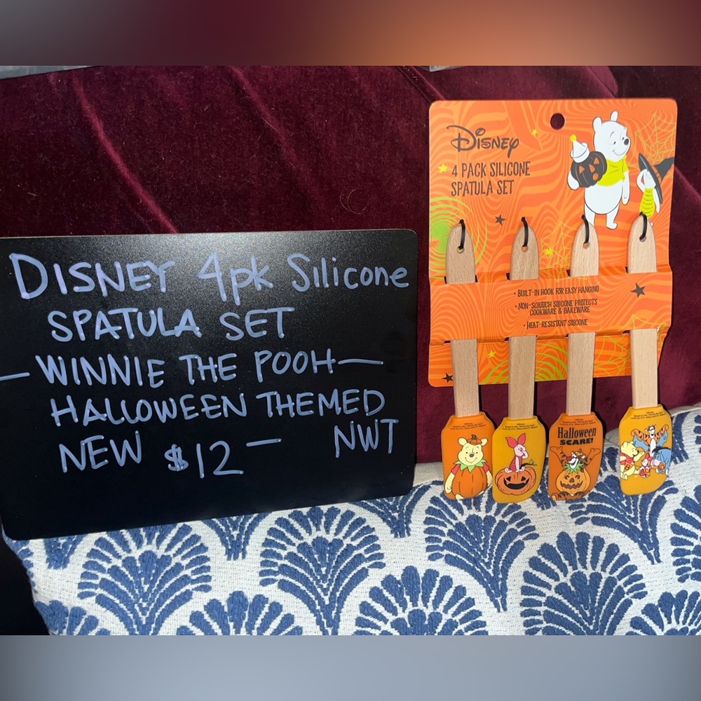 Disney Winnie the Pooh Halloween Silicone Spatula Set 4 Pack NEW NWT